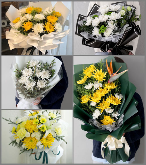 黑龙江黑河嫩江县长江乡白事花束代送